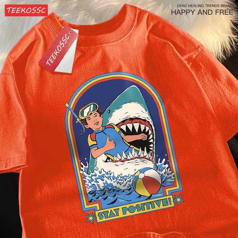 

Being In A Desperate Situation Stay Positive T Shirt Men Women Street Cotton Tops Oversized Summer T Shirts Casual Loose Tshirt 4XL