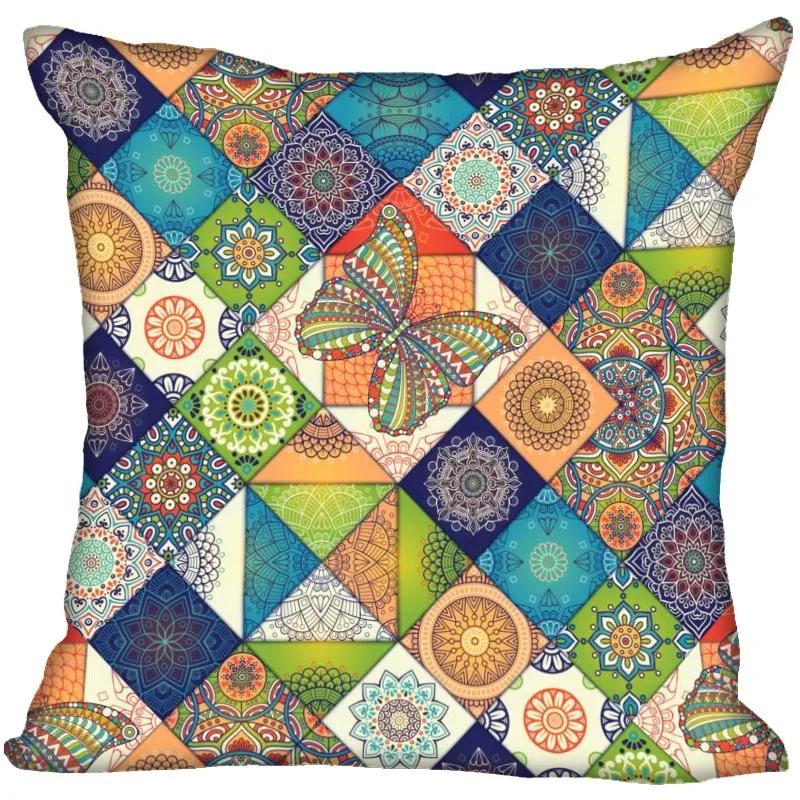 Invisible Zipper Throw Pillowcase Famous Art Floral Home Decor Satin
