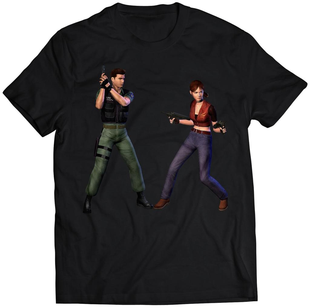 Chris & Claire Redfield Residence Evil Code Veronica T-shirt (vector)