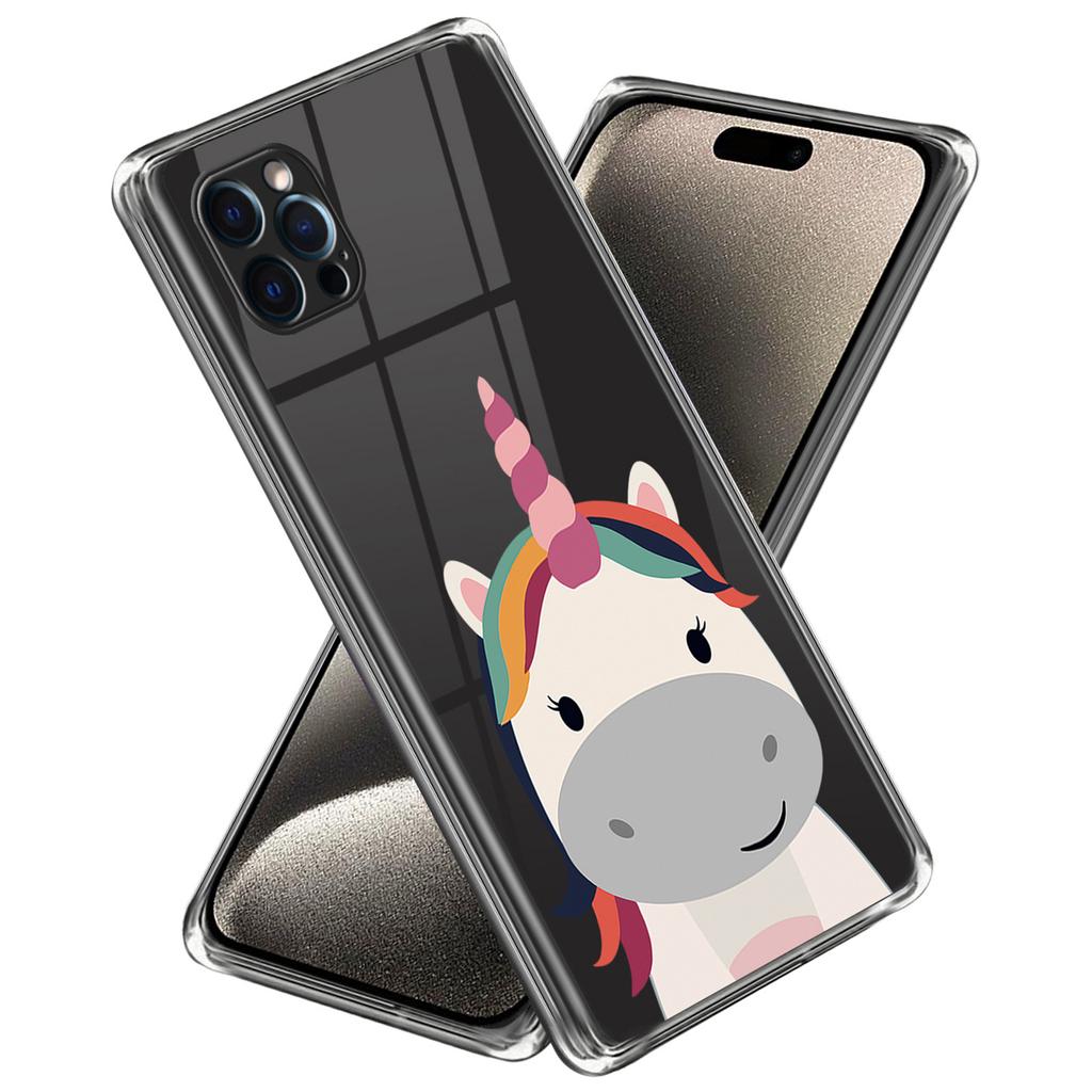 For iPhone 16 Pro Max Case Pattern Printed Shockproof TPU Phone Cover