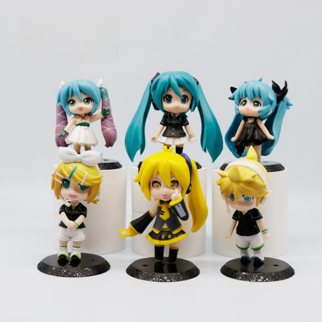 Anime Pequeño Diablo Hatsune Miku Hecho a Mano Pequeño Mapache Chuyin Ángel Oscuro Hecho a Mano Modelo de PVC Adornos Periféricos de Animación