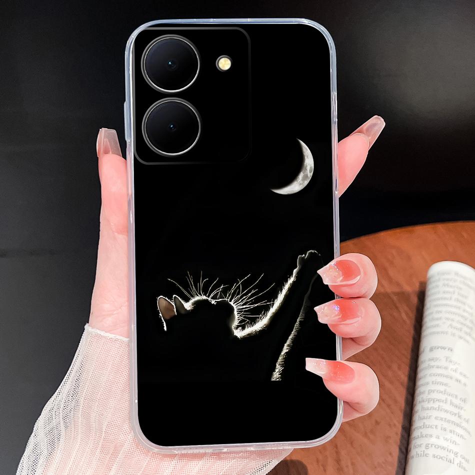 Phone Case For Vivo Y100i Y200i Y300i Y500i 5G Vintage Angel Soft Transparent Silicone High Quality Shockproof Funda
