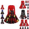 Charming Women Long Sleeve Christmas Costume Dress With Retro Flair
