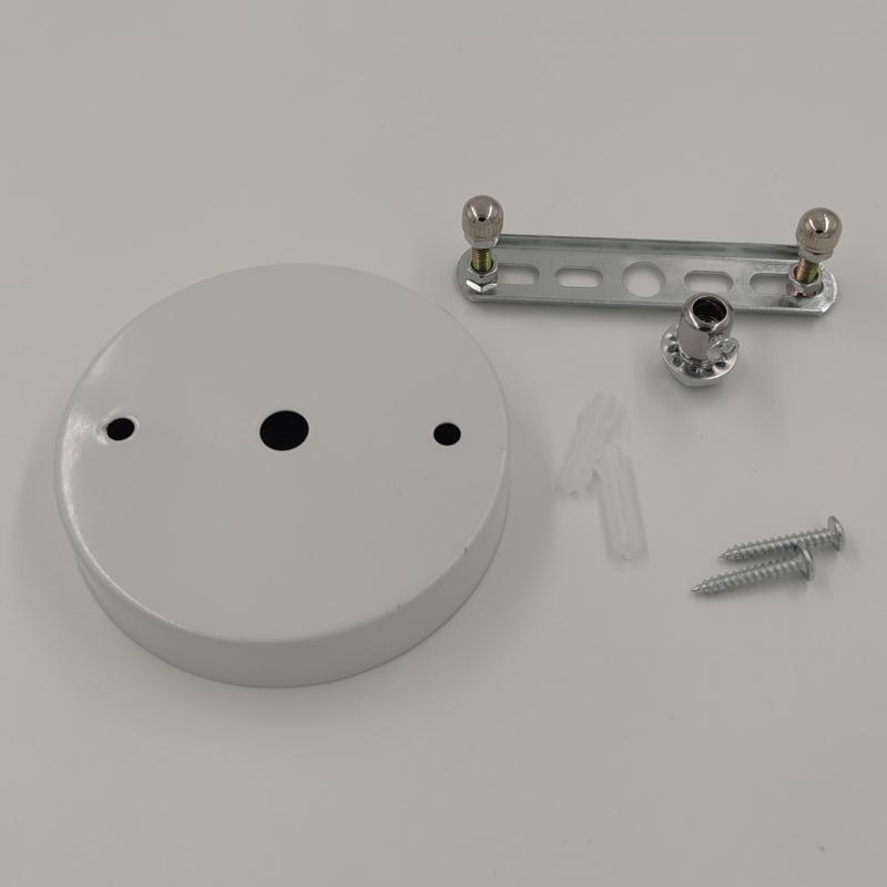 DIY Basis Vintage Rund 10cm Schwarz/Weiß/Silber Beleuchtungskörper Eisenarbeit