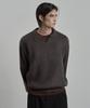 WORK ON BODY OFF Lanugo Semi-Overfit Brush Collar Knit [Charcoal]