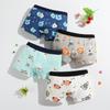 Four-Pack Boys' Pure Cotton Boxer Briefs: Small, Medium, Large Cartoon Underwear