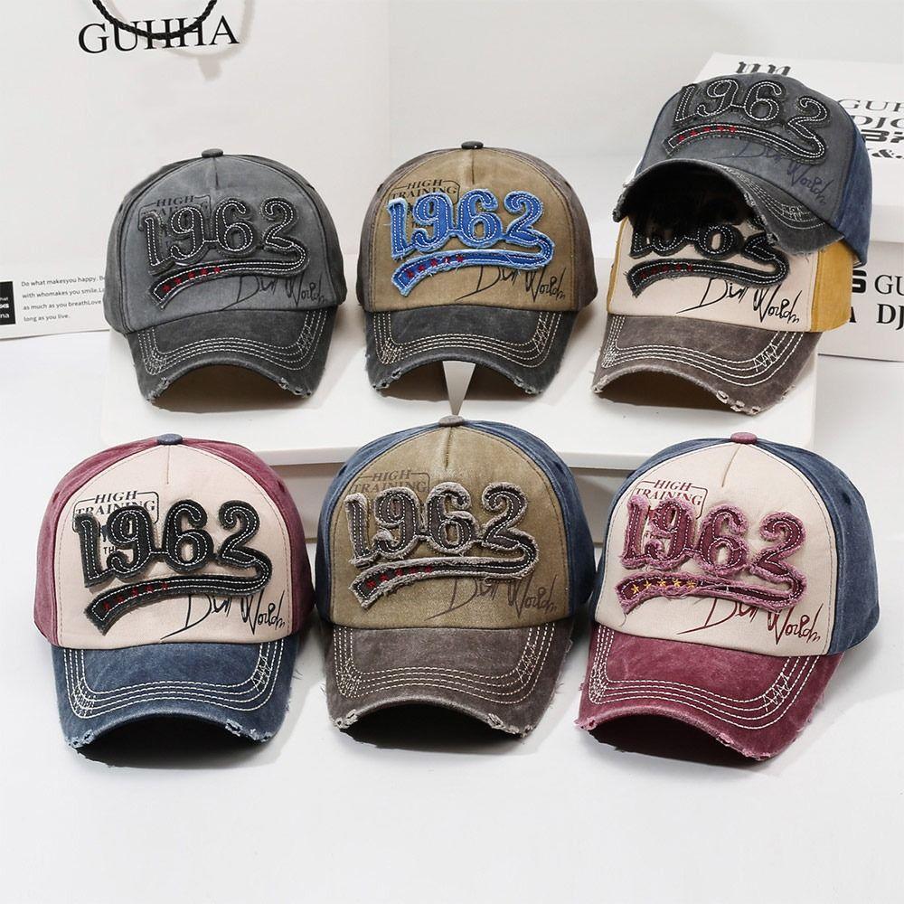 Casual Hip Hop Baseball Cap Washed Cotton Breathable Snapback Hat Outdoor Vintage Dad Hat For Men Women