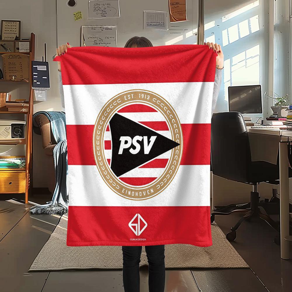 PSV Eindhoven Flannel Blanket, High quality Comfortable for All Seasons, Home Decor, Warmth and Comfort