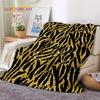 Manta de Franela Suave con Estampado de Rayas de Cebra Coloridas, Leopardo y Tigre, Manta de Tiro Cómoda para Picnic, Camas, Hogar