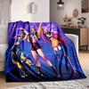 1pc KPop Demon Hunters Soft & Warm Flannel Blanket, Multi-Purpose Throw Blanket for Couch, Sofa, Office, Bed, Camping, Travel