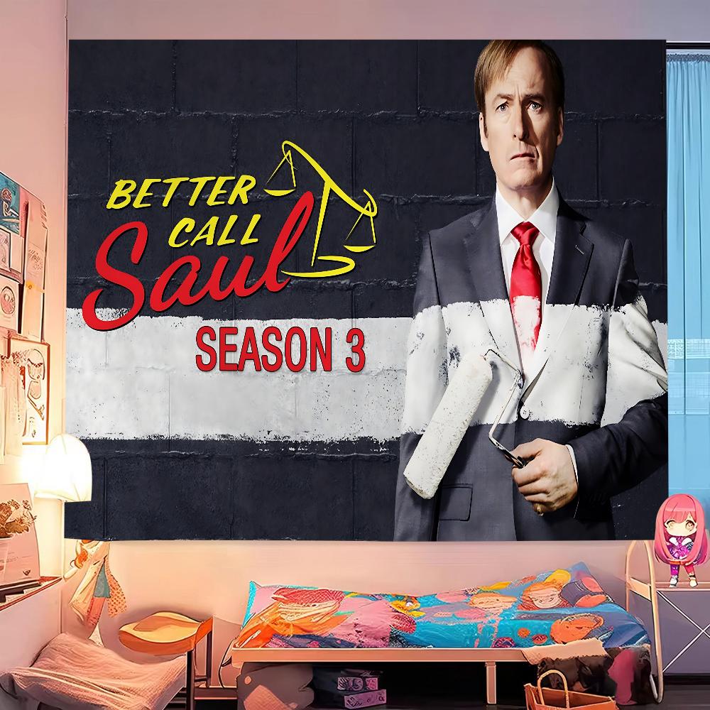 Classic Movies Better Call Saul Cartoon Tapestry Hippie Flower Wall Carpets Dorm Decor Art Home Decor