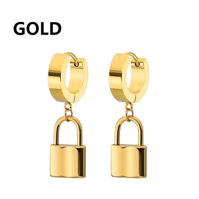 1Pair Punk Gothic Stainless Steel Stud Earring Creative Blade Pendant Punk Rock Razor Blade Earrings Gothic Hip-hop Ear Jewelry