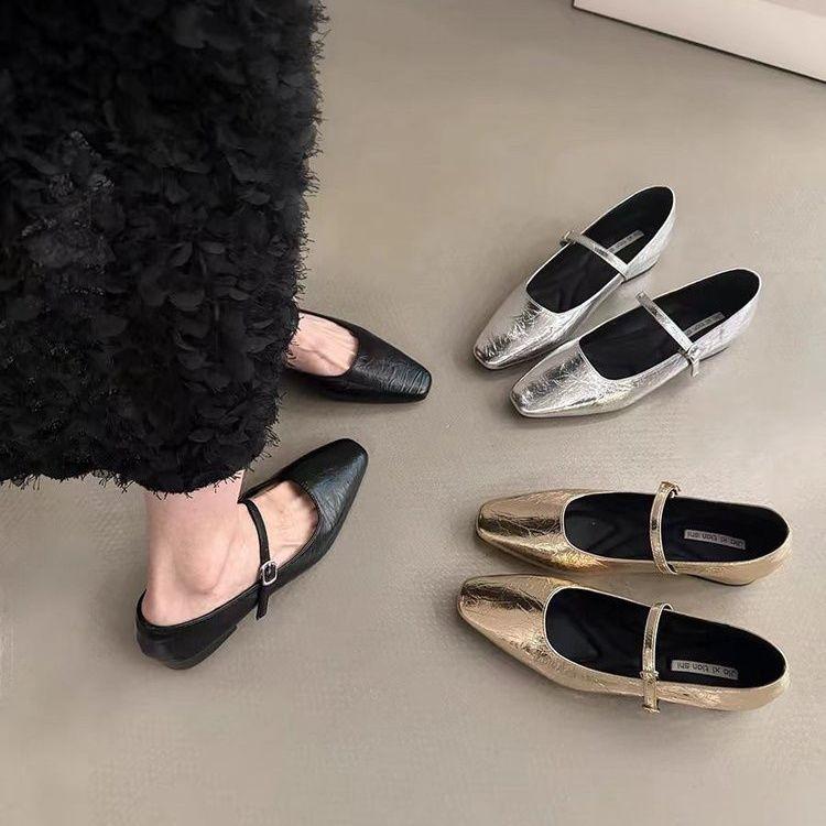 Fashion temperament with skirt single shoes women's shoes new spring and autumn heightening thick heel Mary Jane evening shoes small leather shoes