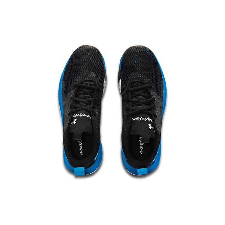 Under Armour Unisex Spawn 3 Black Blue Circuit Basketball Shoes 3023738-003