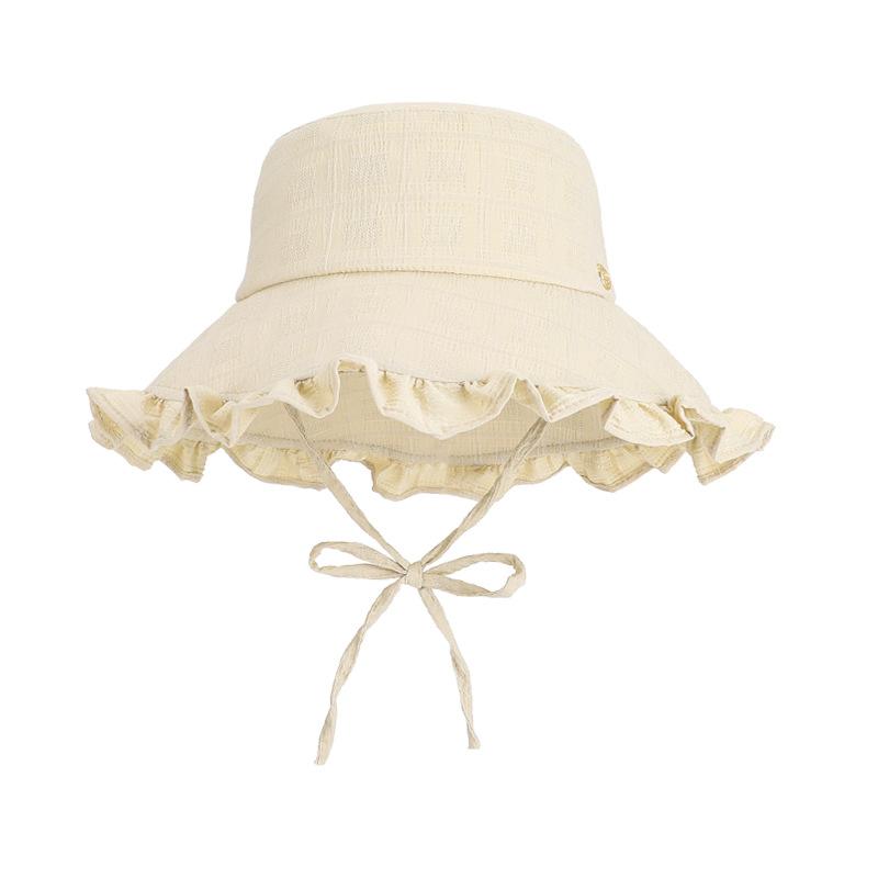 Spring Summer Outdoor Sun Hat Women's Lace Big Brim Fisherman Hat