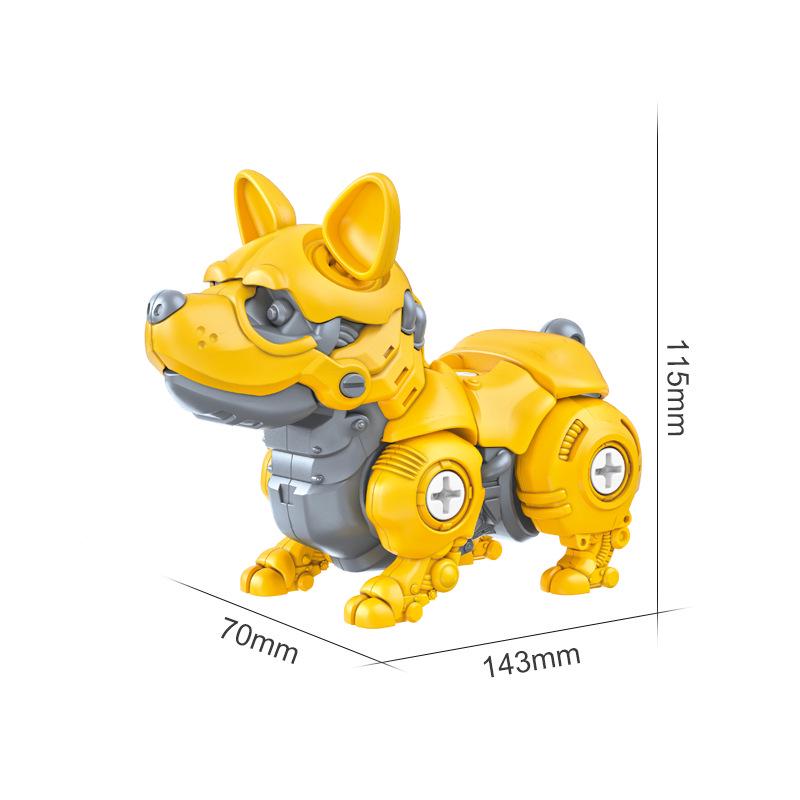 Parent-Child Mechanical Dog Assembled Disassembly Toy: Hands-on Educational Brain-Building Set for Kids