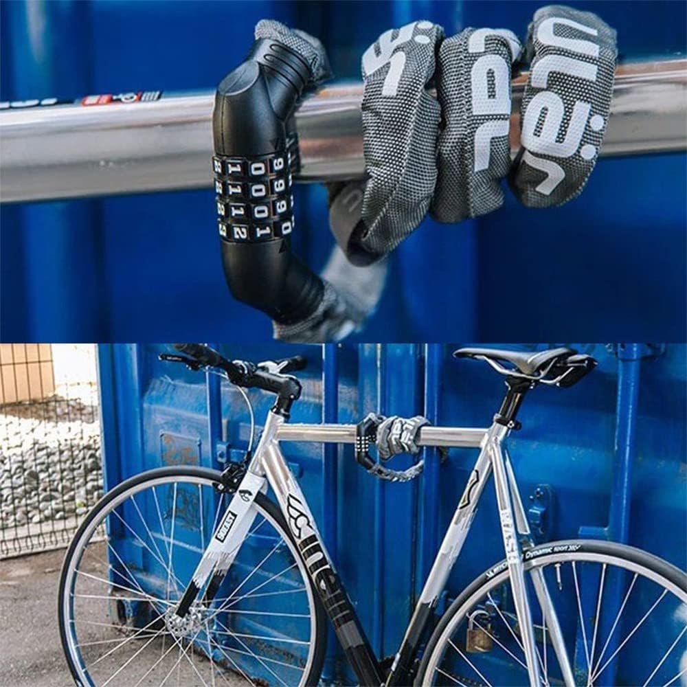 ULAC Bicycle Chain Dial Cable Motorcycle Wire High Cut Cable PIN Lock, Keyed, Lock, Lock, Lock, Lock, Resistance, Anti-Theft, Heavy-Duty, Lock,