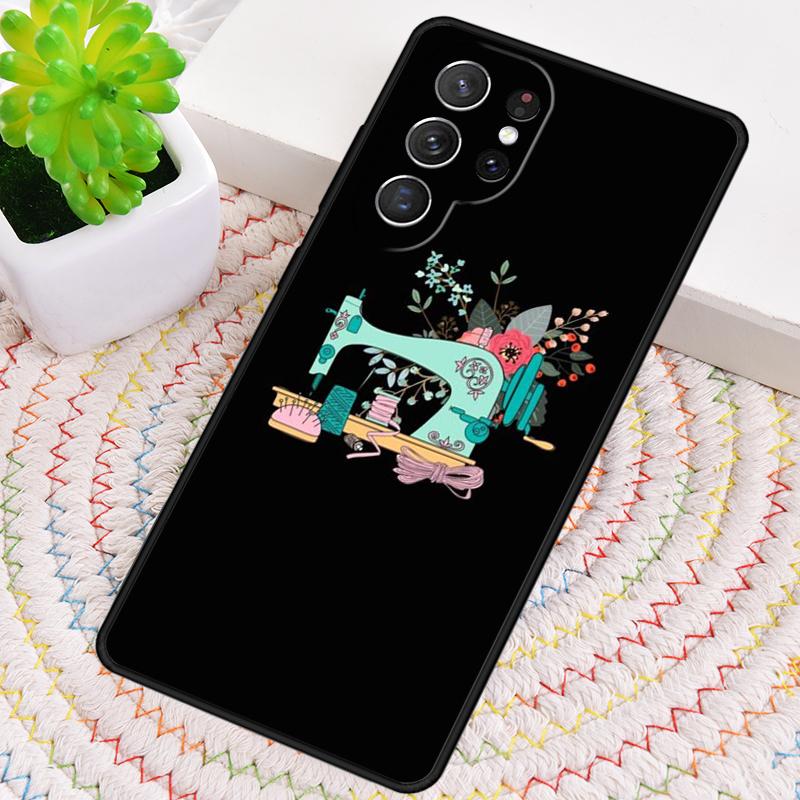 Sewing Machine Print TPU Phone Case For Samsung Galaxy Note 10 Pro S26 S25 S24 S23 S22 Ultra Plus S21 FE S20 Shockproof Cover