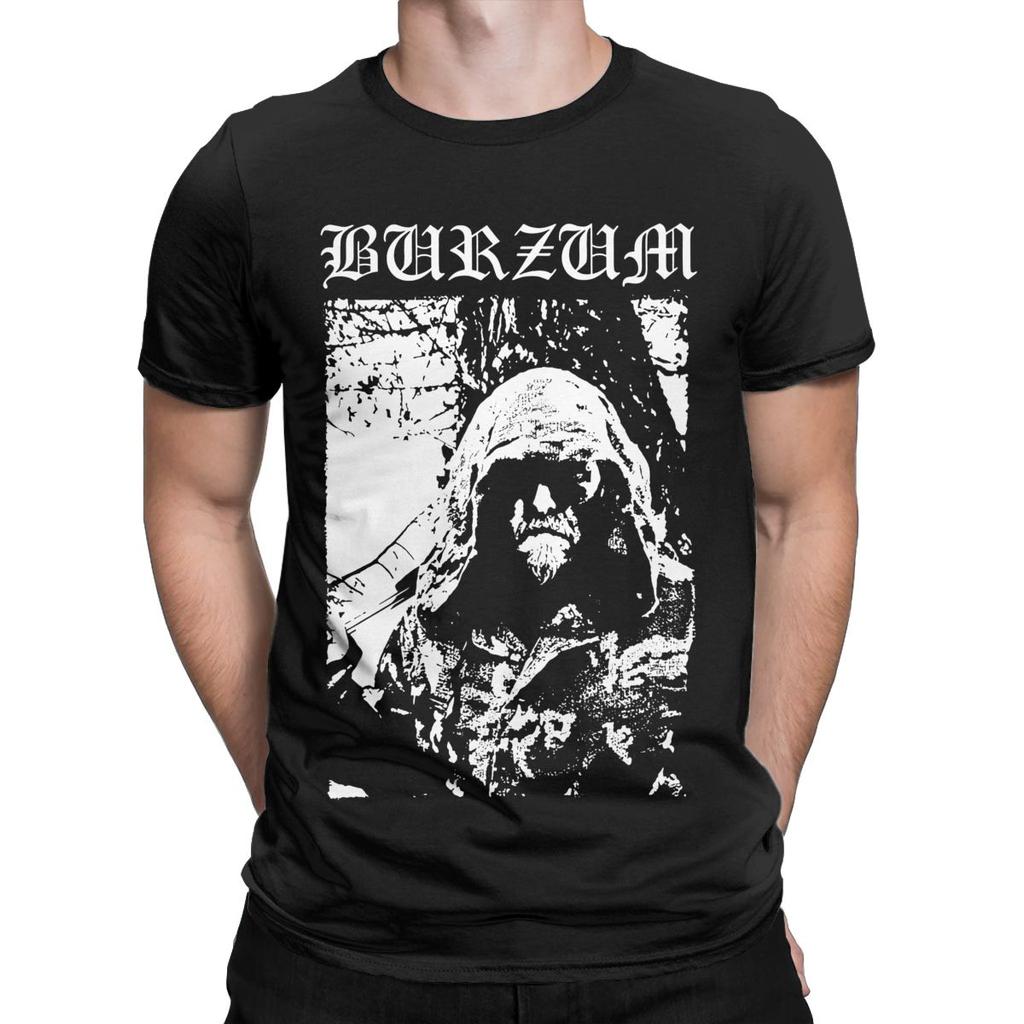 Camiseta de Hombre Burzum Impresionante Camisetas de Algodón Manga Corta Camiseta Cuello Redondo Ropa Talla Grande