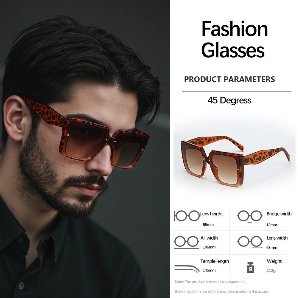 

Винтажные высокие квадратные солнцезащитные очки для мужчин, стекло, материал ПК, минималистичный дизайн для весны-лета, универсальные для городских поездок