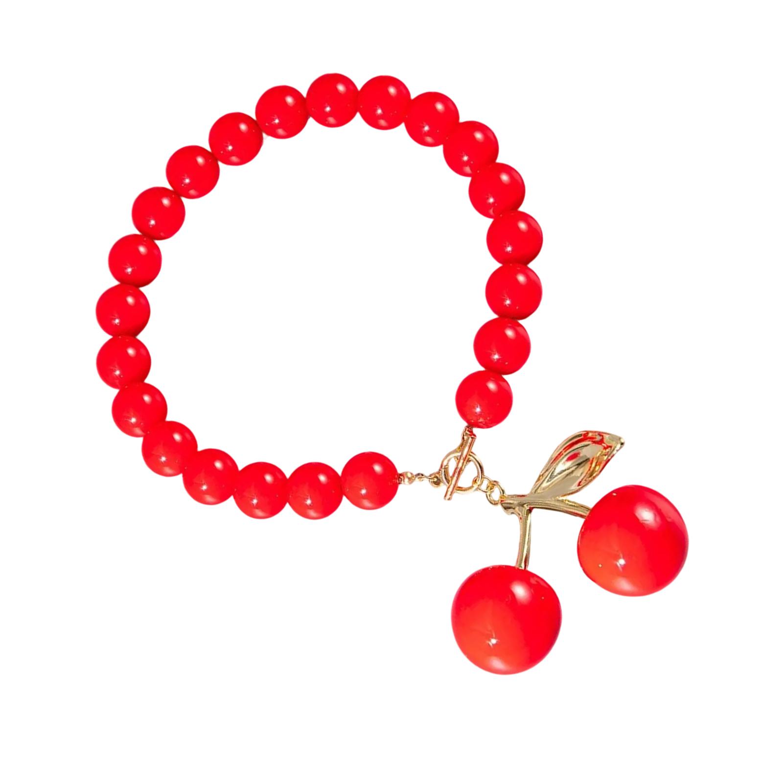 

Преувеличенное вишневое колье Уникальный дизайн из смолы Цепочка на ключицу Подвеска для модных молодых женщин и трендсеттеров красный