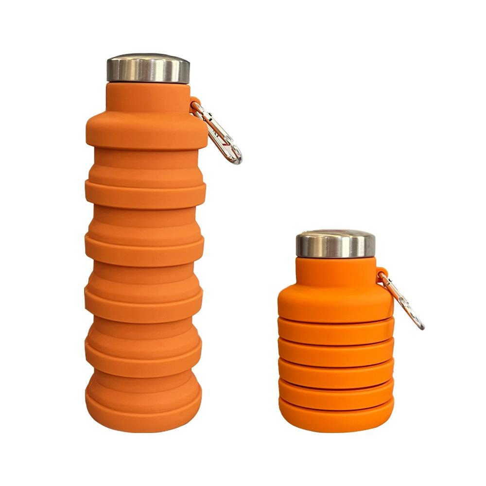 Collapsible Silicone Water Bottle, Leakproof Portable Sports Bottle for Travel & Hiking