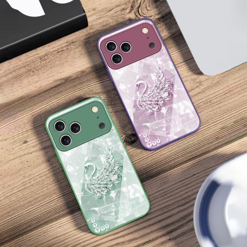 A Twinkling Little Pearl For iPhone 17 Air 16 E 15 14 13 Plus 12 Mini 11 17 Pro Max XR Xs Max 16E 7 8 Tempered Glass Phone Case