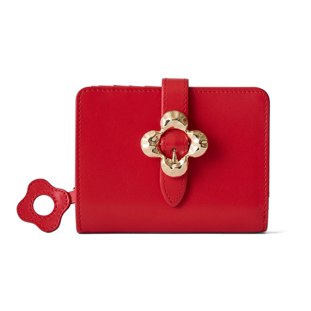 

HASHIBAMI Flower Buckle Half Wallet Ha-2407-500 Red