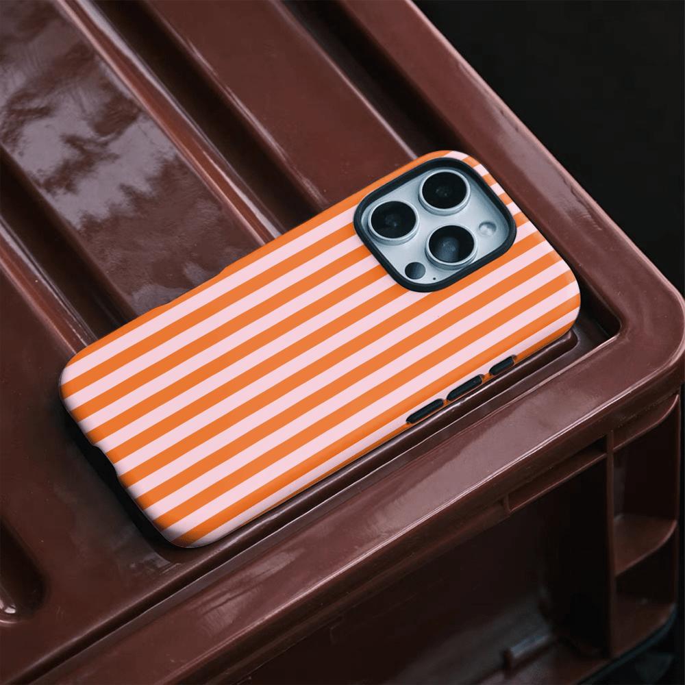 Simplified red striped 2-in-1 phone case suitable for iPhone 17 16 15 14 13 12 11 Pro/Max/Plus shockproof back cover