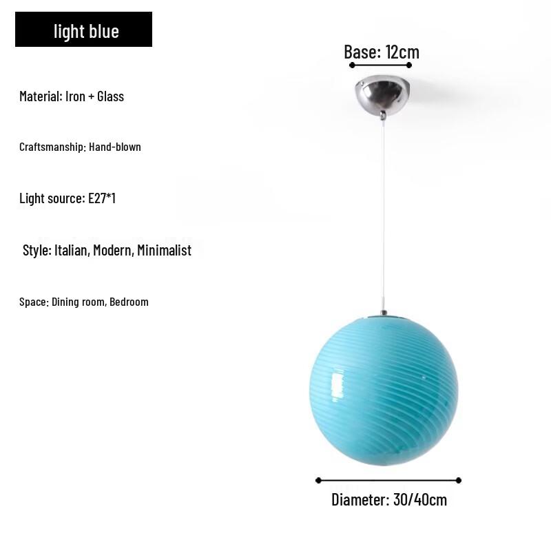 NuFeng Colorful Bubble Glass Pendant Lamp