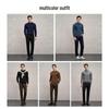 EMZ Erdos Men's 100% Wool Solid Mock Neck Sweater