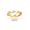 Stylish Stainless Steel Wave Open Ring Simple Versatile Men's and Women's Stainless Steel Ring