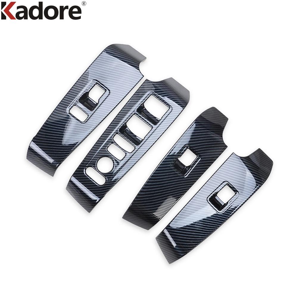For Honda Civic   2024 Carbon Fiber Car Inner Door Window Lift Switch Button Panel Cover Trim Interior Accessories