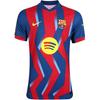 Nike Fanouškovská edice sezóny 25/26 Barcelona třetí venkovní pohodlné písmeno s krátkým rukávem fotbalové tričko pánské košile FZ1304-432
