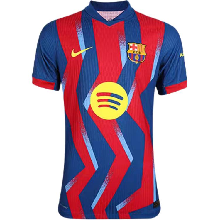 Nike Fanouškovská edice sezóny 25/26 Barcelona třetí venkovní pohodlné písmeno s krátkým rukávem fotbalové tričko pánské košile FZ1304-432