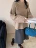 Women's Thick Pure Wool Turtleneck Sweater - Autumn/Winter Loose Knit Cashmere Style