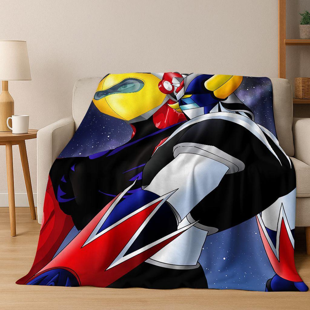 26 Style UFO Robot Grendizer U Cartoon Flannel Blanket,Cozy Soft Throw Blanket for Home Bedroom Bed Sofa Picnic Cover Gift Kid