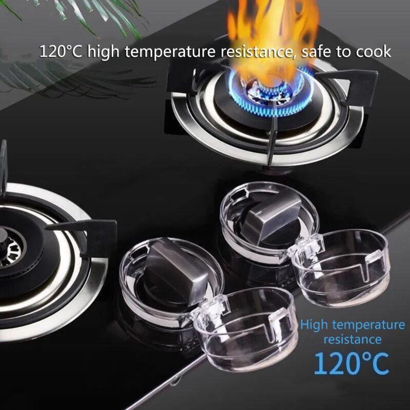 Childproof Gas Stove Switches Cover Removable Dust Protectors Cover Heat Resistant Baby Safety Oven Lock Lid Cap