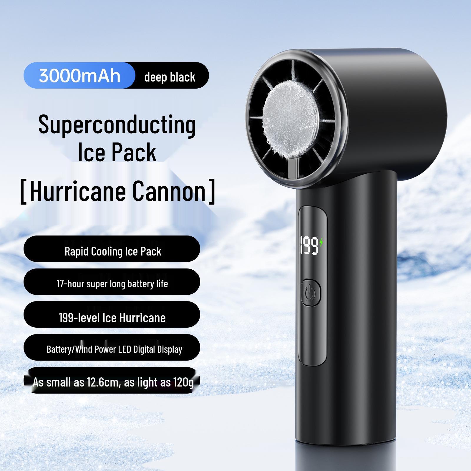 

2026 Super Mini Handheld Air Conditioner - Portable USB Fan with Extended Battery Life 5.1-4.2-12.1 cm чёрный
