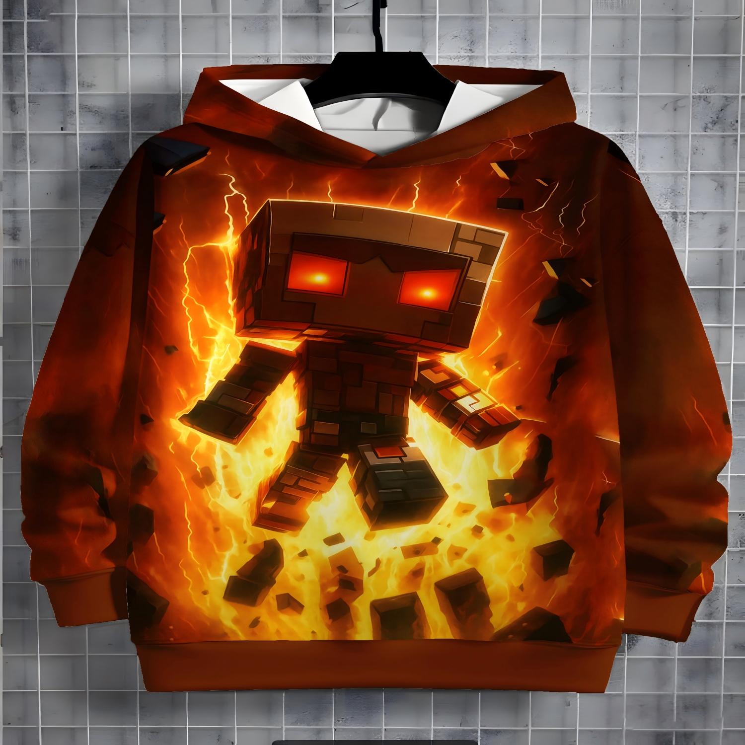 

2026 Детские толстовки с 3D-принтом Новые мужские и женские толстовки Повседневные нейтральные толстовки Детская верхняя одежда 13-14Y