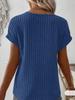 2025 Spring/Summer Women's Solid Color Zipper Short Sleeve Pullover T-Shirt Loose Top
