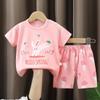 Set Tuta Sportiva Estiva da Bambino con Stampe di Cartoni Animati per Bambini Piccoli