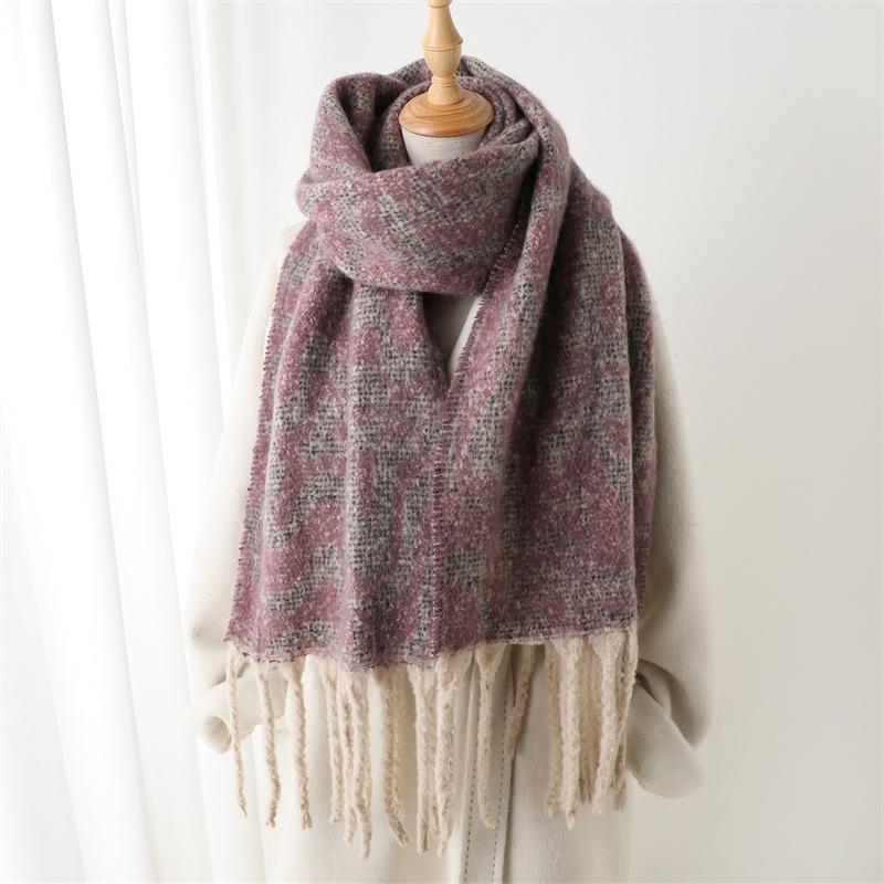 

Мода Зима Теплый Женский Шарф Мягкий Искусственный Кашемир Одеяло Накидка Шали Фуляр Пашмина Шейный Платок Пончо Кисточка 42x220cm