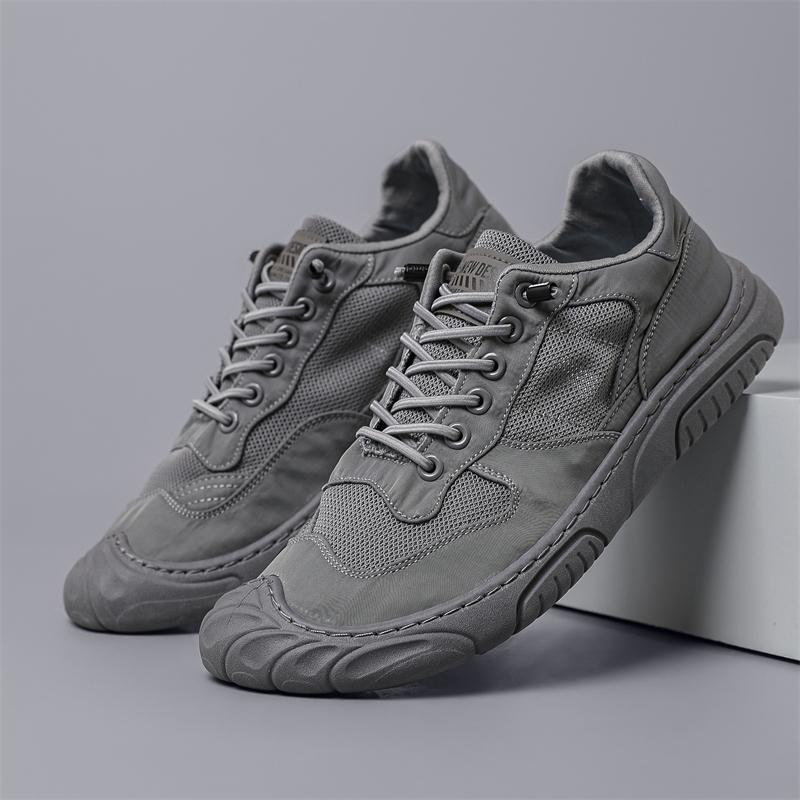 Summer Breathable Mesh Men's Shoes Versatile Men's Walking and Jogging Canvas Vulcanized Shoes Sports Loafers Outdoor Running