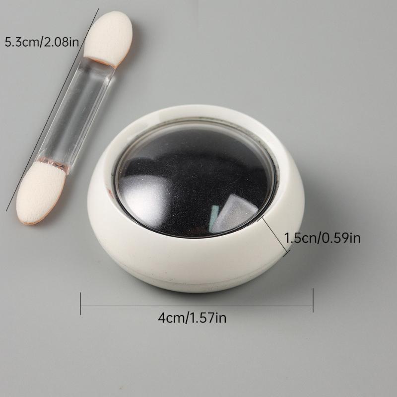 Magic Mirror Black Chrome Nail Powder Metallic Rubbing Glitter Pigment 1 Box for Professional Nail Art Design Use