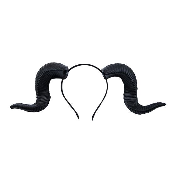 Geitehorn Hodebånd Gotiske Djevelhorn Hårbøyle Halloween Utkledning Hårtilbehør for Halloweenfest Cosplay-arrangementer