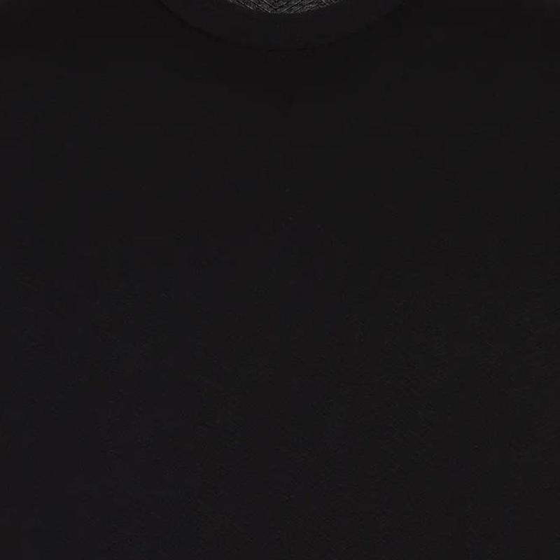 Emporio Armani Solid Color Textured Jacquard Crew Neck Pullover Straight Fit Short Sleeve T-Shirt Men T-shirts Black 6D1TT7-1JGYZ-0034