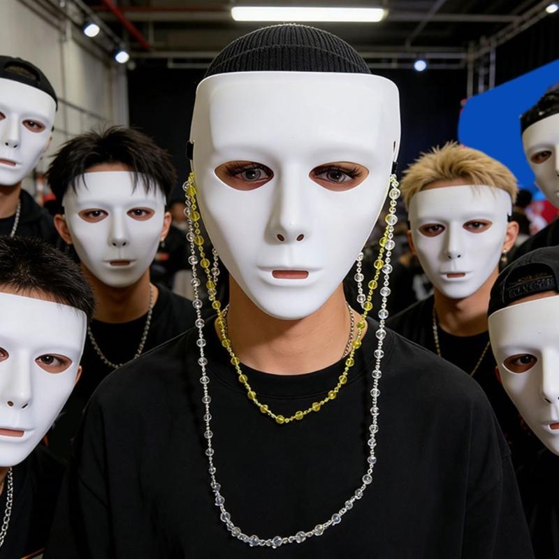 Dance Mask For Men And Women Lightweight Plastic Face Mask Comfortable Wear For Parties Performances Role Play