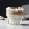 Leeseph Glas Kaffeetasse, Vintage Eis-Espressotassen Stapelbar Kaffeegläser für Latte Saft Milch Whiskey Soda Tee Wein Geschenk