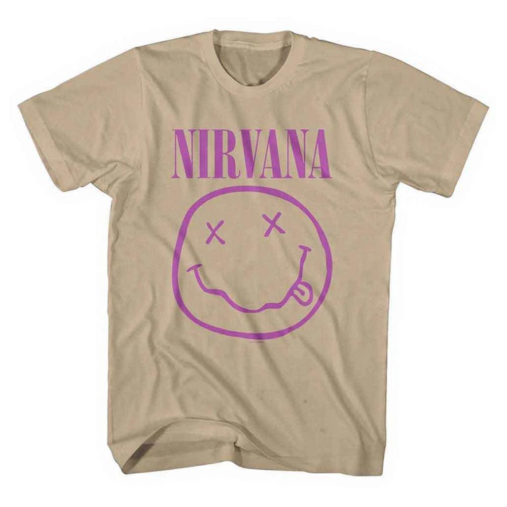 Nirvana Purple Grunge Face Band Logo T Shirt XL